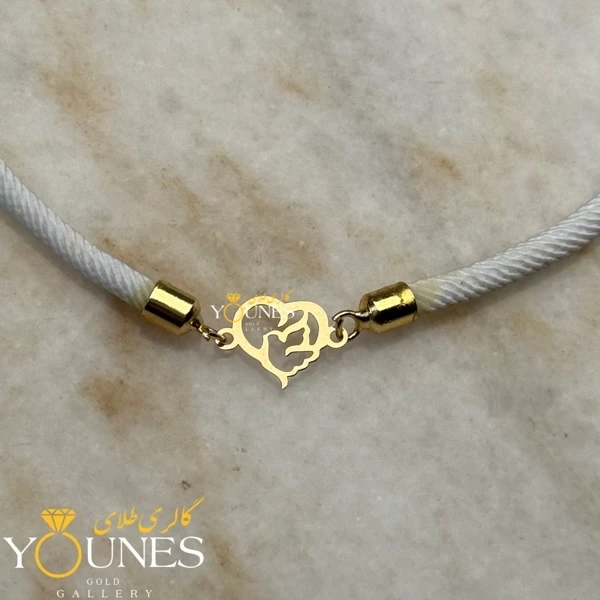 دستبند کبوتر قلبی طلا لیزری